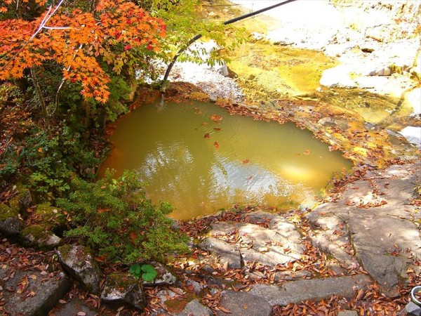塩沢温泉 湯元山荘 廃屋の湯　露天風呂